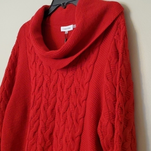 NWT Calvin Klein Women Long Knit sweater tunic turtleneck - Picture 4 of 8